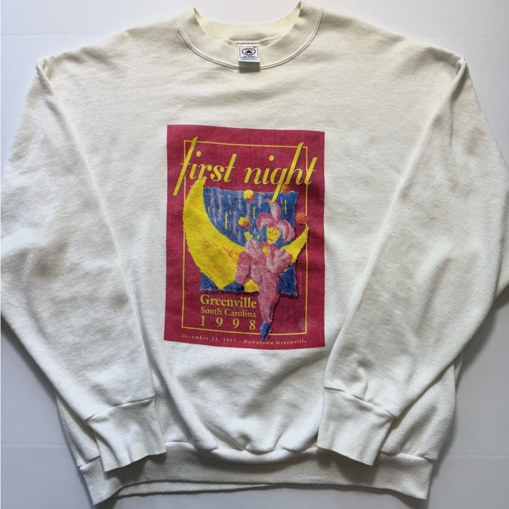 Vintage 90’s 1998 Greenville South Carolina First Night Sweatshirt Sweater XL